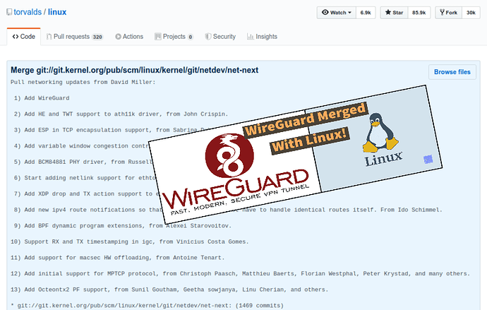 WireGuard VPN into Linux 5.6 Kernel Source Tree