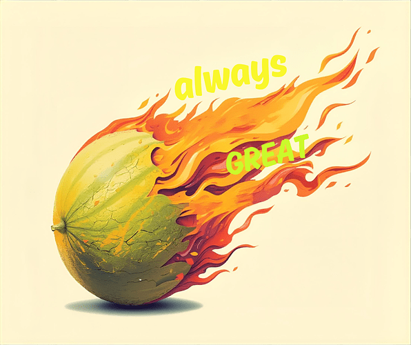 melon on fire