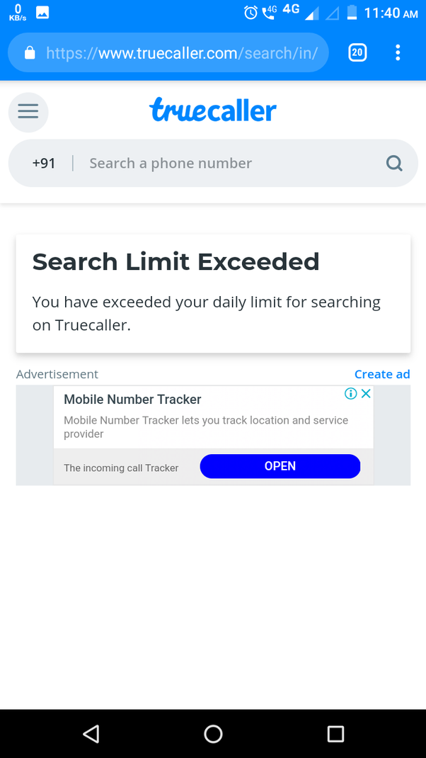 SOLVED Does Truecaller app have any search restrictions ...