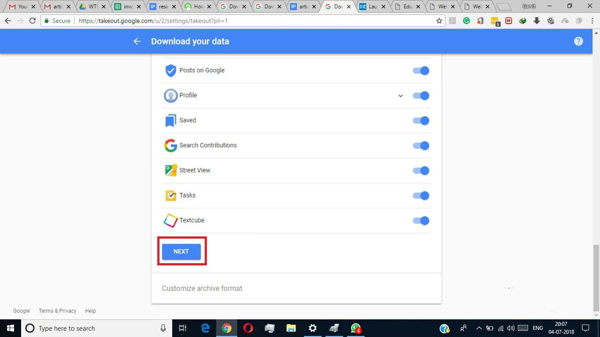 how to download all data from google drive