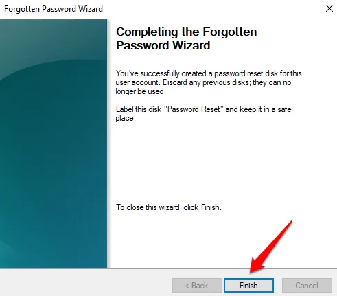 How To Create A Password Reset Disk In Windows 10 6