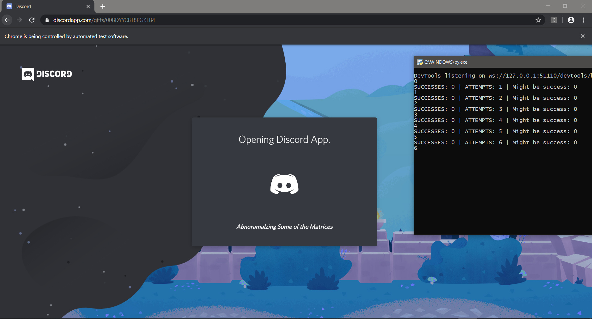 discord nitro gift link not working