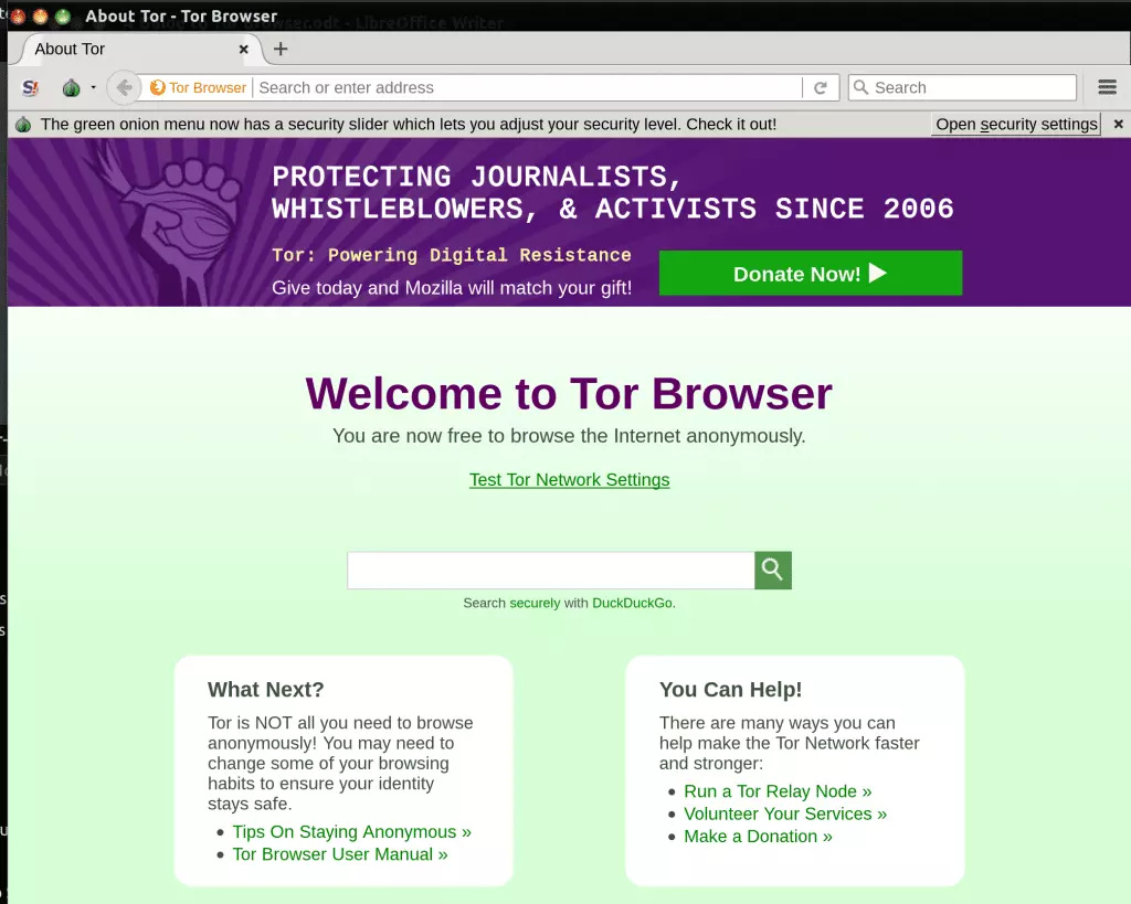 tor browser home page