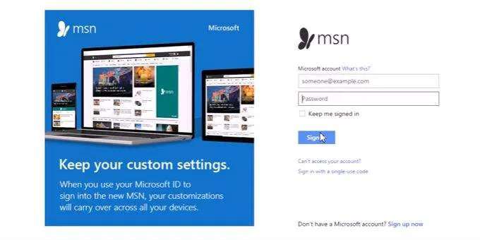 msn hotmail sign in outlook