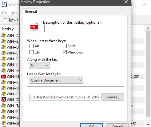 windows 10 keyboard shortcut display open files