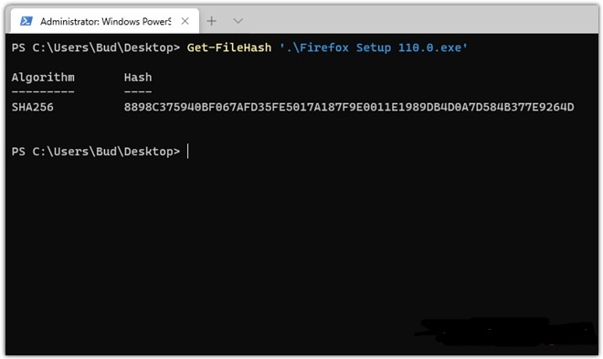 filehash-powershell