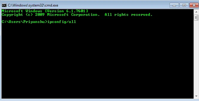 network mac address command prompt